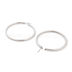Anlaufgeschützter Ring 304 Edelstahl Creolen für Damen und Herren&nbsp;EJEW-B049-01I-P