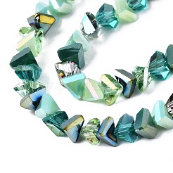 Стеклянные бусины с гальваническим покрытием  EGLA-N002-06G