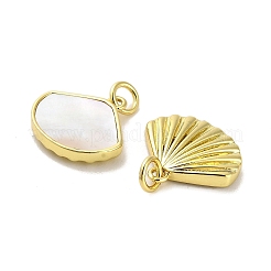 Подвески в форме ракушки из латуни с прыгающим кольцом&nbsp;KK-K365-08D-G