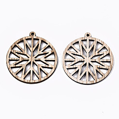 Необработанные полые деревянные подвески X-WOOD-N006-100