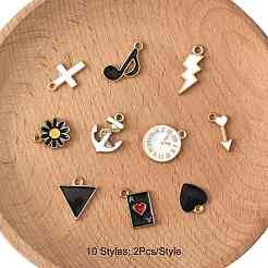 20шт 10 стиля сплава эмалевые подвески&nbsp;ENAM-FS0003-45