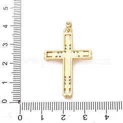 Pendentifs en laiton de Pâques sertis de micro-pavés de zircone cubique transparente&nbsp;CU-CBA97F2-01B-G