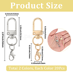 40 шт. двухцветные поворотные застежки из цинкового сплава&nbsp;FIND-SP0004-27