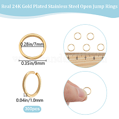 300 шт. Открытые соединительные кольца из нержавеющей стали 304 STAS-BBC0004-94