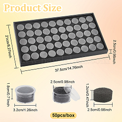 50 grilles boîtes de rangement en plastique pour diamants en vrac&nbsp;MRMJ-WH0012-40A