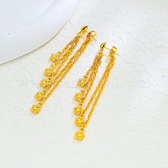 Серьги-гвоздики с кисточками из латуни&nbsp;GD8052-2