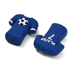 Silikonperlen mit Fußballmotiv&nbsp;SIL-B081-01D