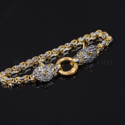 Bracelets vintage en alliage à maillons de loup viking pour unisexe&nbsp;WGCFB12-01