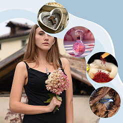 Наборы для самостоятельного изготовления ожерелья из стеклянной бутылки&nbsp;DIY-UN0007-62D