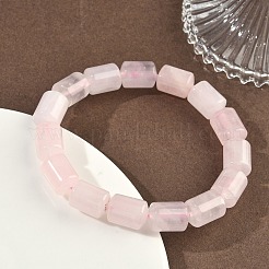 Bracelets extensibles en perles de quartz rose naturel pour femmes et hommes&nbsp;BJEW-A148-01A-25