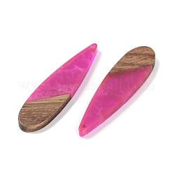 Большие подвески из смолы и дерева WOOD-F015-08E