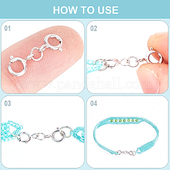 8 шт. 925 двойных пружинных кольца из стерлингового серебра STER-BBC0007-52