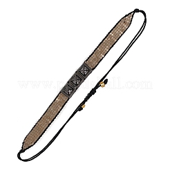 調整可能ナイロンコードビーズ編みブレスレット  ガラスシードビーズで  ペルー  11インチ（28cm）&nbsp;BJEW-C011-13