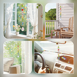 2 шт. стеклянные подвесные украшения HJEW-OC00224