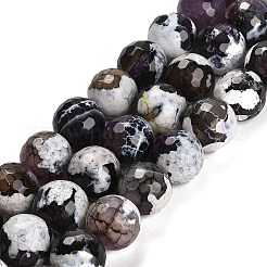 Fuoco naturale agata crepitio fili di perline&nbsp;G-L595-A02-01H