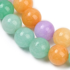 Природные окрашенные белого нефрита нитей бисера G-NH0045-01B