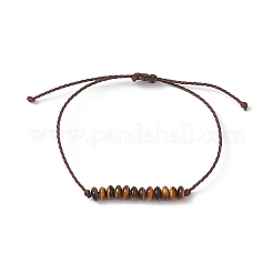 Браслет из плетеных бусин rondelle из смешанного камня из натуральных и синтетических камней BJEW-JB10018