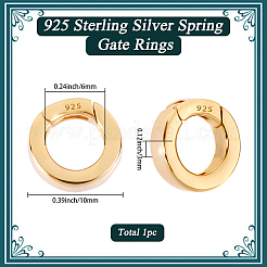 1 шт. 925 кольца-пружинки из стерлингового серебра&nbsp;STER-SC0001-65C