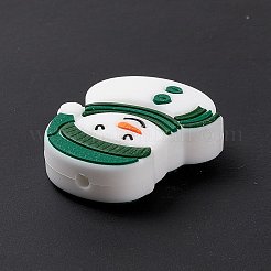 Рождественские силиконовые фокусные бусы&nbsp;LS-SIL-G003-F02-B