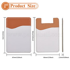 8шт 4-х стильный держатель для карточек из искусственной кожи с сублимационной печатью AJEW-CA0003-83