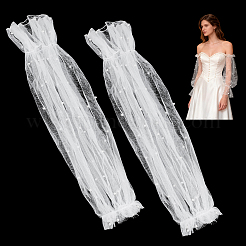 Manches bouffantes en maille amovible en polyester&nbsp;AJEW-WH0485-43B