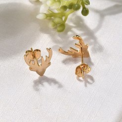 Серьги-гвоздики из нержавеющей стали 304&nbsp;LS-EJEW-I317-03G