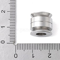 304ステンレススチールヨーロピアンビーズ  大穴ビーズ  コラム  ステンレス鋼色  12x13mm  穴：6mm&nbsp;STAS-S162-10P