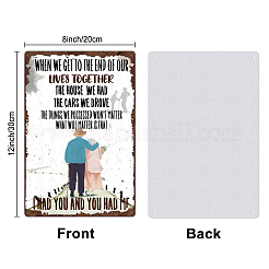 Старинный металлический оловянный знак&nbsp;AJEW-WH0189-173