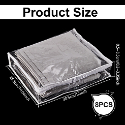 透明PVCジッパー収納バッグ  長方形  透明  30.5x25.5x0.5~8.5cm&nbsp;ABAG-WH0048-62A