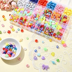 Наборы для изготовления браслетов из акриловых бусин разных форм своими руками&nbsp;DIY-YW0010-97