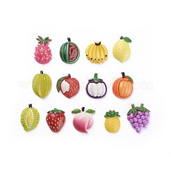 Cabochons en résine à thème de fruits&nbsp;CRES-X0010-14