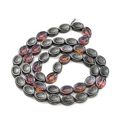 Стеклянные бусины с гальваническим покрытием &nbsp;EGLA-G037-13A-HP01