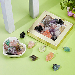 50шт 10 цвета подвески из натуральных драгоценных камней&nbsp;PALLOY-FH00141