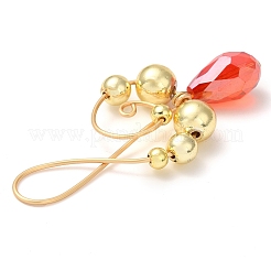 Большие подвески из гальванического синтетического немагнитного гематита и стекла в форме капли&nbsp;PALLOY-JF02961