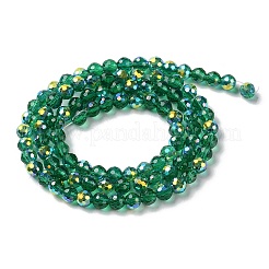 Прозрачные стеклянные бусины гальваническим пряди GLAA-Q099-B01-03