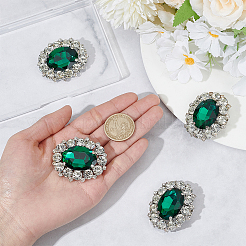 2 пара съемных украшений для обуви из стразов&nbsp;DIY-AR0004-51B