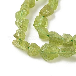 Необработанные грубые натуральные нити бусин перидота G-M453-C02