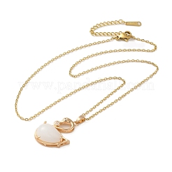 Ожерелье с кулоном из кубического циркония NJEW-E106-09KCG-02