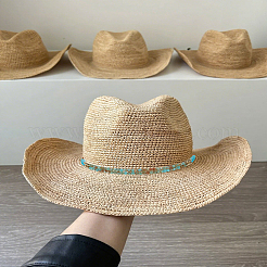 Полиэстер в этническом стиле с акриловыми круглыми бусинами AJEW-WH0314-817