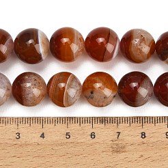 天然石瑪瑙ビーズ連売り  染め＆加熱  スムーズなラウンド  シエナ  13.5~14.5mm  穴：1.2~1.4mm  約29個/連  15.94''（40.5センチメートル）&nbsp;GG-L001-L02-03A