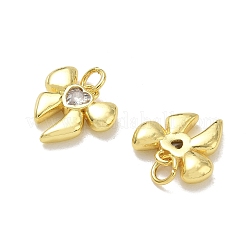 Latón micro pavimenta claro cubic zirconia encantos&nbsp;CU-CBA6E4E-13G