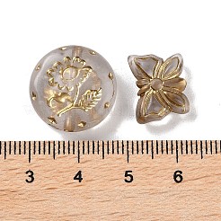 透明なアクリルビーズ  ライン入り  混合図形  グレー  7.5~22.5x7.5~21x5.5~13mm  穴：1.2~5.5mm&nbsp;X1-MACR-L005-05H