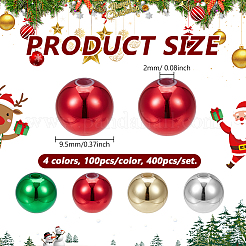 400шт 4 цвета покрытия акриловых бусин&nbsp;PACR-PH0001-14