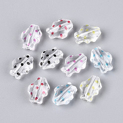 Печатные прозрачные акриловые бусины&nbsp;TACR-T029-11M