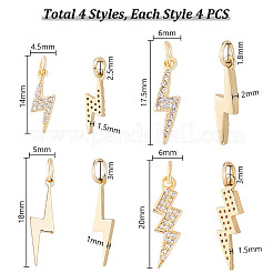 16шт 4 стиля латунные подвески&nbsp;KK-GA0001-74