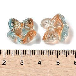 Perles de verre transparentes peintes en aérosol&nbsp;GLAA-Z011-06F