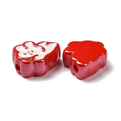 Непрозрачные акриловые бусины X-OACR-H025-01B