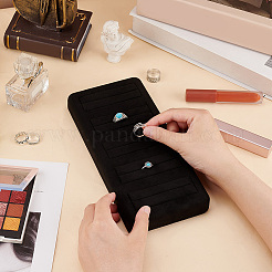 Подставки для колец из микрофибры на 5 слот&nbsp;RDIS-WH0015-02A