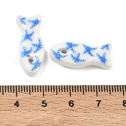Perles de porcelaine à la main imprimés&nbsp;PORC-A031-04