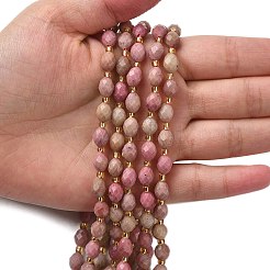 Природные родонит бисер нитей G-F809-A20-01